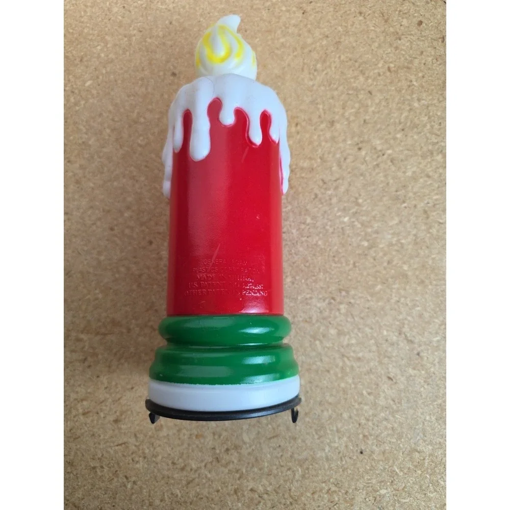 NOEL CANDLE Vintage 1995 Plastic Blow Mold 10